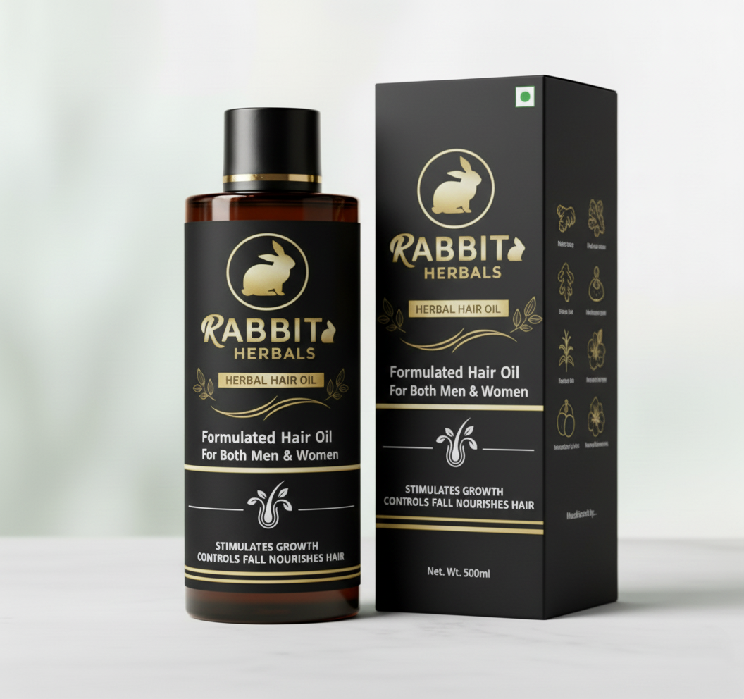 Rabbit Herbal Hair Oil – 100% Stronger, Healthier Growth